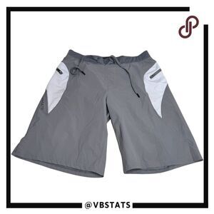 Hylete Men's Above Knee Pull On Stretch Helix Athletic‎ Shorts Gray Medium